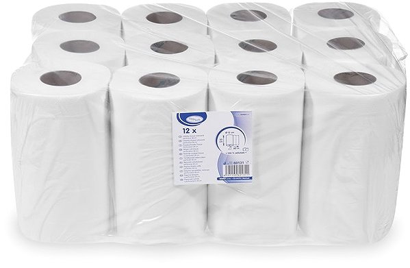 Paper towels Wimex Midi Paper towels in roll, 2-ply, 60 m roll, white - 12 pcs.