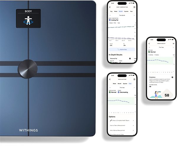 Personenwaage Withings Body Comp Complete Body Analysis Wi-Fi Scale - Black ...