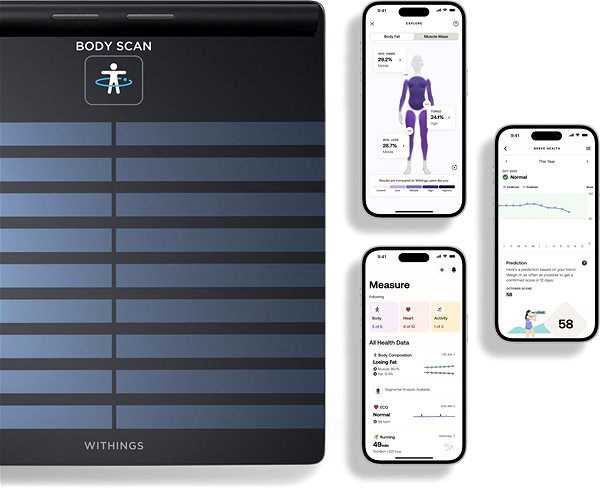 Personenwaage Withings Body Scan Connected Health Station - Black ...
