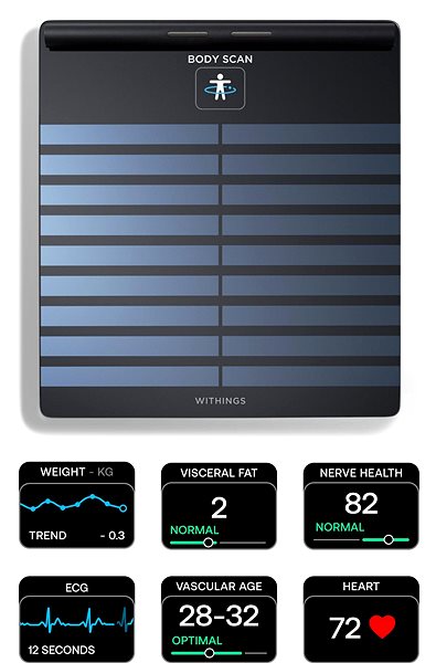 Personenwaage Withings Body Scan Connected Health Station - Black ...