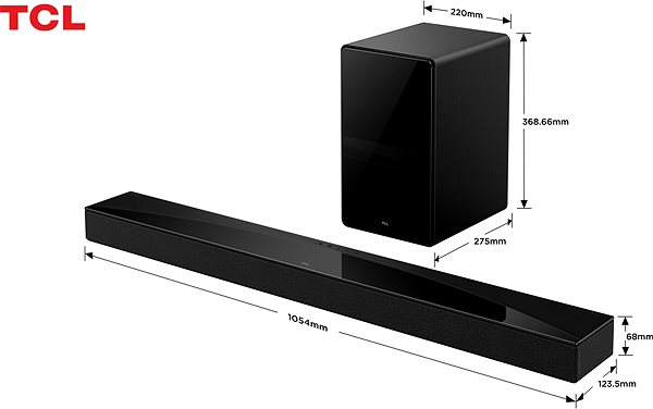 TCL Q75HE soundbar .