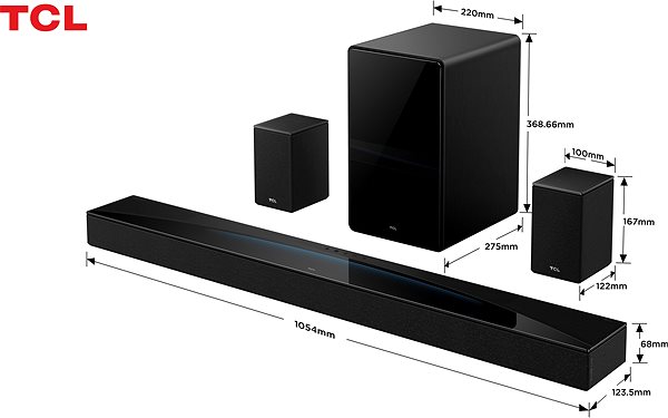 TCL Q85HE Soundbar .