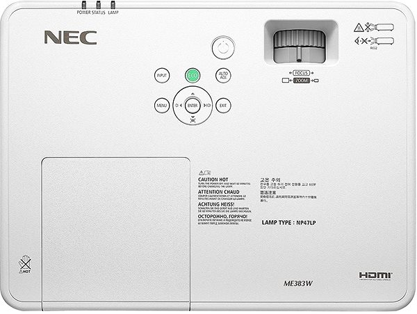 Projektor NEC ME383W Képernyő