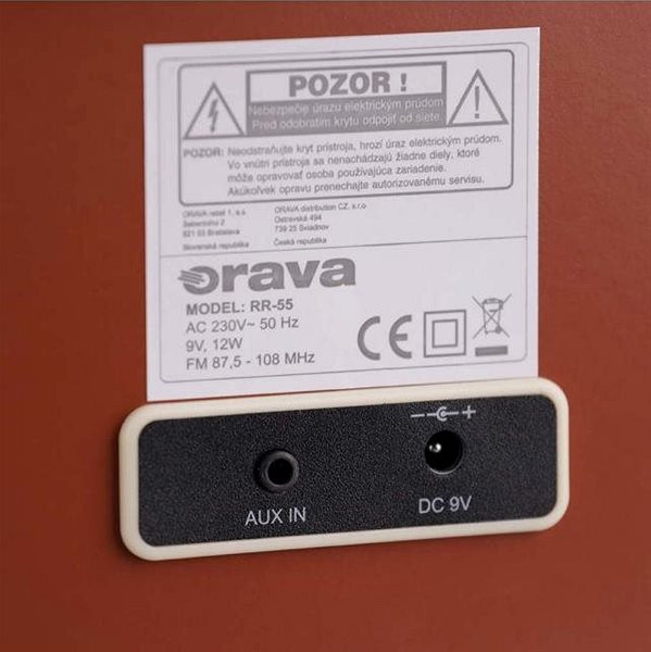 Rádió Orava RR-55 Csatlakozási lehetőségek (portok)