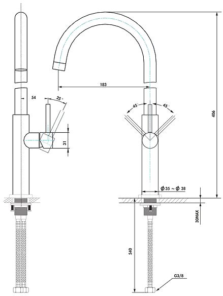 Tap EISL Fido Matt Stainless Steel Technical draft