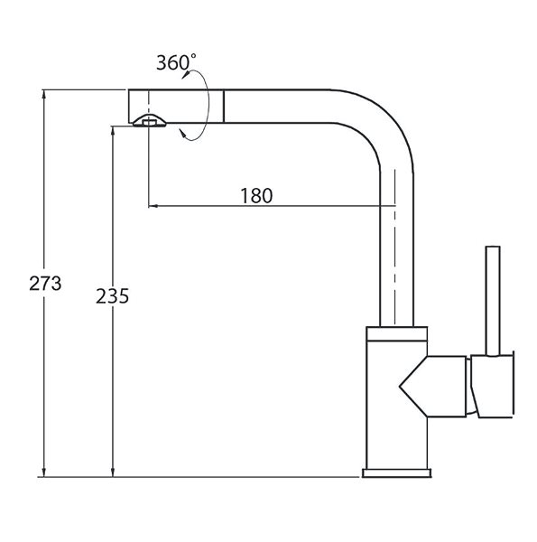 Tap AQUASANITA Forte 5553 Alumetallic Technical draft
