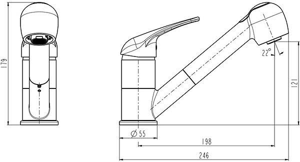 Tap EISL Supra-S glossy chrome Technical draft