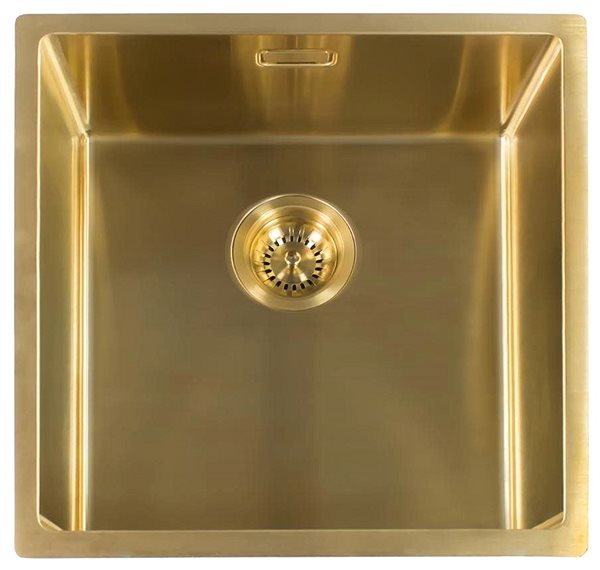 Ceramic Sink REGINOX SET Miami 500 Gold + Crystal faucet + accessories Gold ...