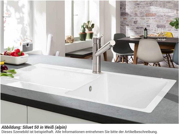 Ceramic Sink VILLEROY & BOCH Siluet 900.0 White ceramic ...