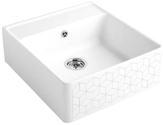 Ceramic Sink VILLEROY & BOCH Single 595 Mosaic White Ceramic Mosaic ...