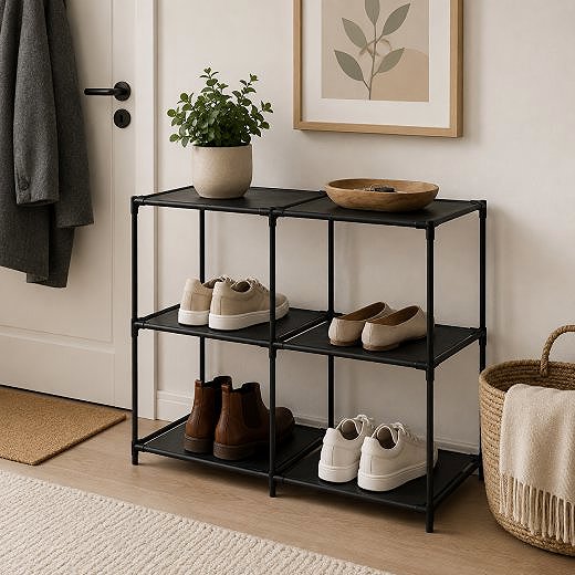 Shelving Unit DOCHTMANN 4 shelves, storage rack for boxes, 68,5 × 34,5 × 70 cm ...