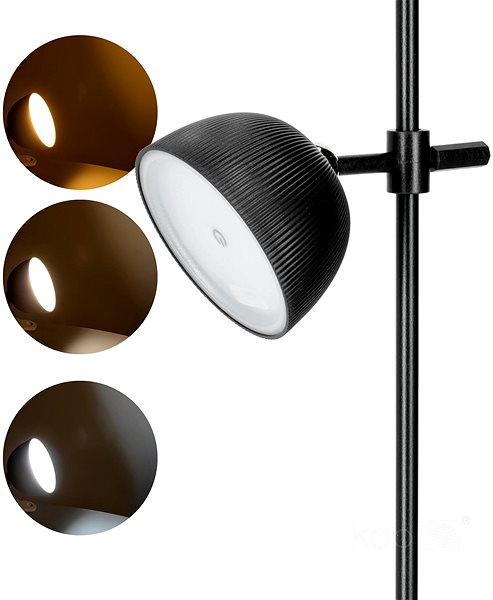 Stolová lampa KOBI Stolná lampička LED Lizbona 3,5 W CCT 4 v 1 čierna ...