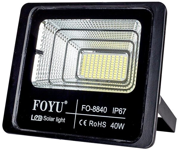 LED Reflector Alum Reflector with outdoor solar panel IP67 with remote control cold white 40w ...