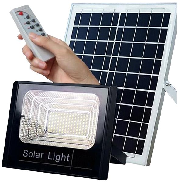 LED Reflector Alum Reflector with outdoor solar panel IP67 with remote control cold white 40w ...