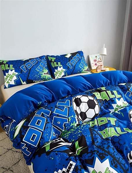 Detská posteľná bielizeň Excellent 3-dielna súprava obliečok 135 × 200 cm – Football ...
