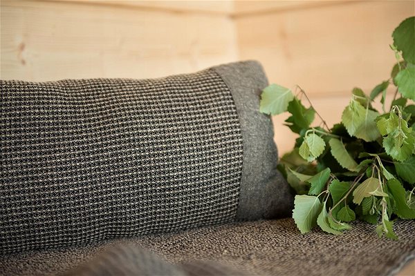 Pillow RENTO Sauna pillow, 50 × 21 cm, brown .