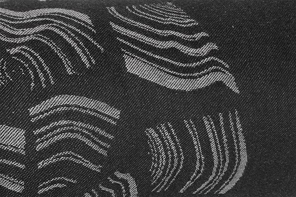 Pillow RENTO Pillow for sauna with pattern, 50 × 21 cm, black .