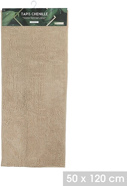 Fürdőszobai szőnyeg DOCHTMANN 50 × 120 cm téglalap, bézs ...