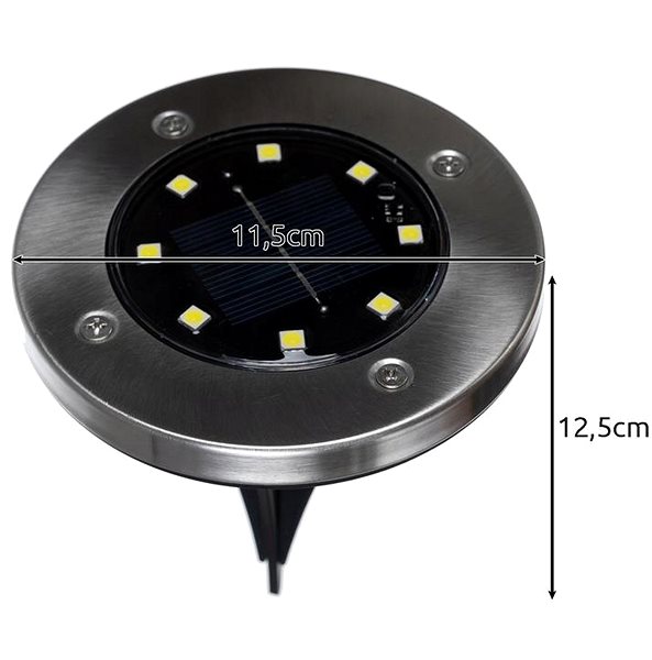 Garden Lighting Gardlov 24001 Garden solar LED light, cold white, IP65, 2 V 100 mA, 12 pcs ...