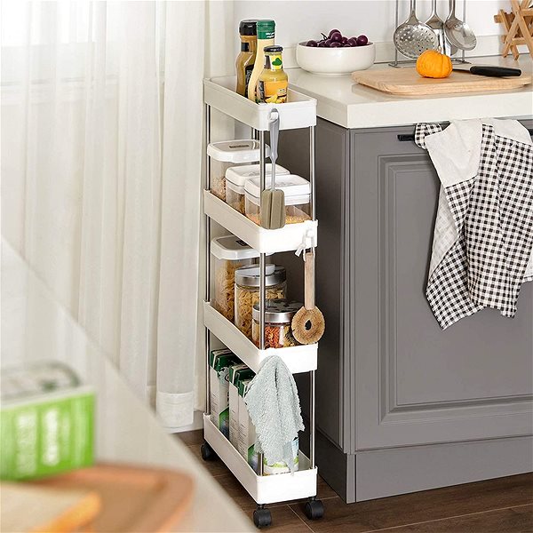 Shelving Unit Houseland Mobile Trolley Talula white ...