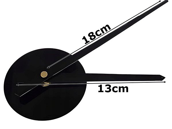 Wall Clock Verk 27062 Design 3D sticker clock 130 cm black ...