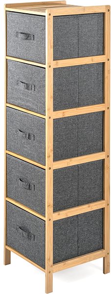 Shelving Unit G21 Bamboo shelf, 5 baskets ...