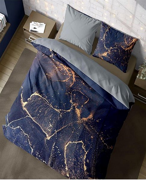 Povlečení Faro Povlečení satén 140 × 200 + 70 × 90 Minerals modré ...