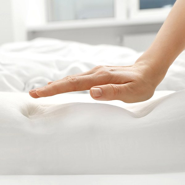 Anatomical pillow Rebel RBA-6000 Orthopedic pillow made of memory foam, white .