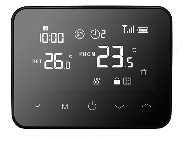 Thermostat Menetia Aluzan Wireless B-100 WiFi, wireless programmable room thermostat .