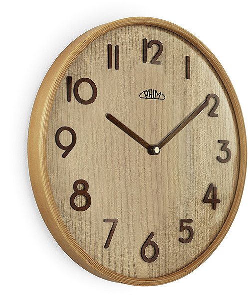 Wall Clock PRIM Wooden design clock Natural Veneer - brown/light brown ...