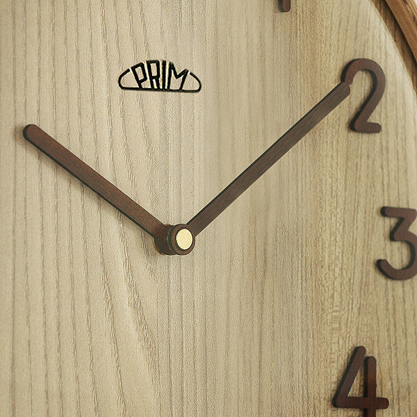 Wall Clock PRIM Wooden design clock Natural Veneer - brown/light brown ...