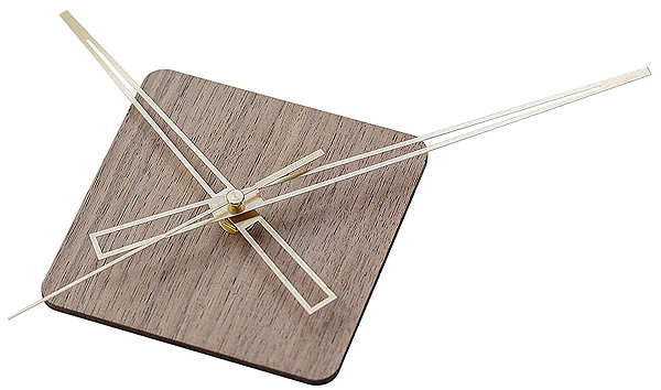 Wall Clock PRIM Completely Silent wooden sticky clock - dark brown ...