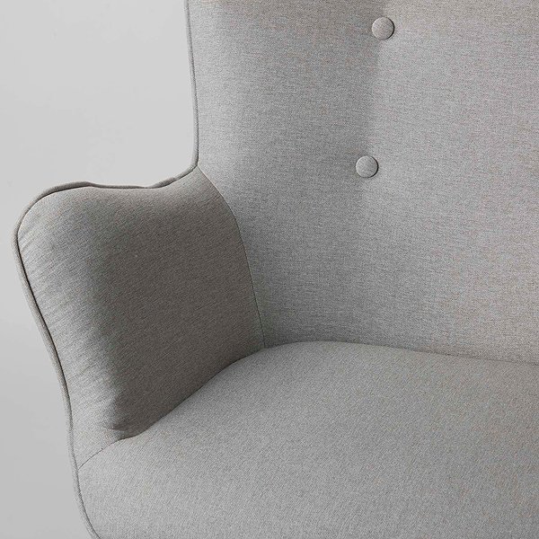 Sofotel 2041 Norse Wingback Armchair with Footstool, Light Grey .