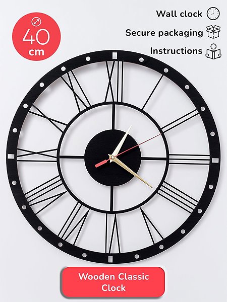 Wall Clock BusyKids Wooden Classic Clock ...