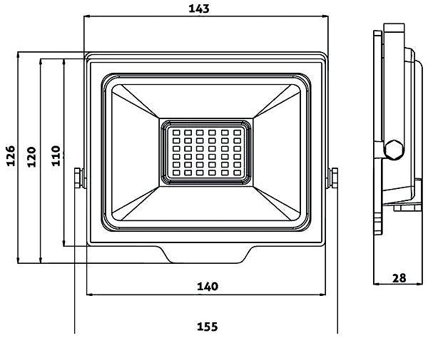 LED Reflector AVIDE Premium dimmable LED spotlight black 30W RGB, fog glass, with remote control ...