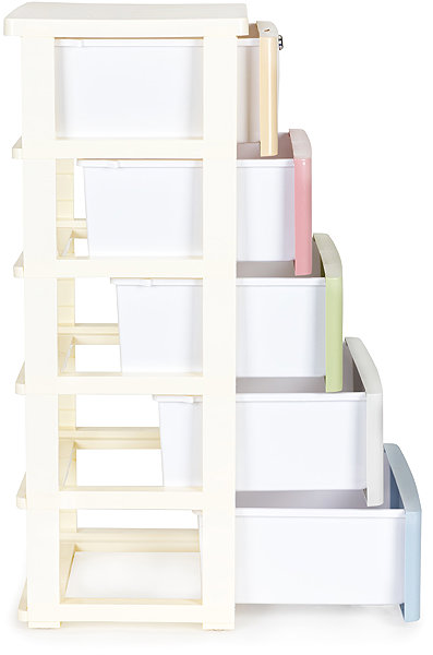 Shelving Unit ModernHome PJJCBS0022-05A Shelf with 5 pull-out drawers on castors, 83 × 32 × 38 cm ...