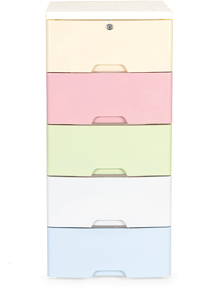 Shelving Unit ModernHome PJJCBS0022-05A Shelf with 5 pull-out drawers on castors, 83 × 32 × 38 cm ...