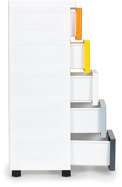 Shelving Unit ModernHome PJJCBS0022-05B Drawer shelf on castors, 5 drawers, 84,5 × 32,5 × 31 cm ...