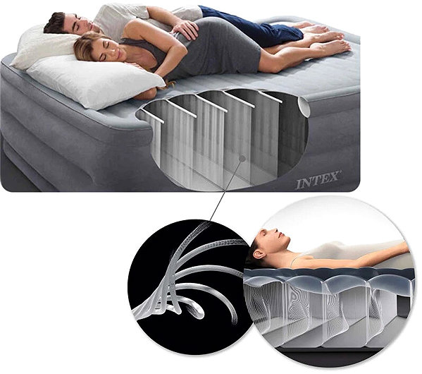 Nafukovací matrac Intex 64150ND Nafukovací matrac so vstavanou elektrickou pumpou 203× 152 × 25 cm ...
