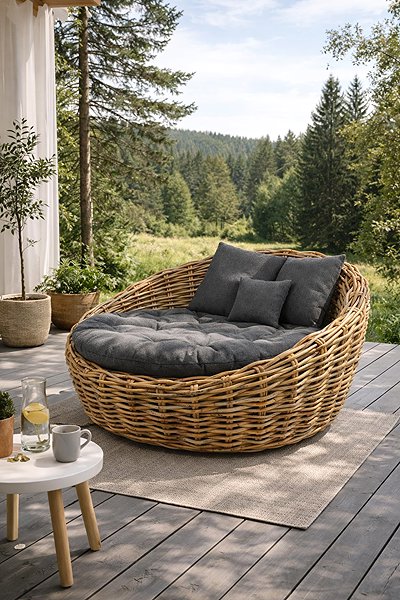FaKOPA Papasan Armchair made of natural rattan Ubud .