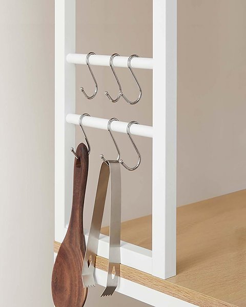 Shelving Unit Vasagle Kitchen shelf CUSTOM 167 cm, white-brown ...