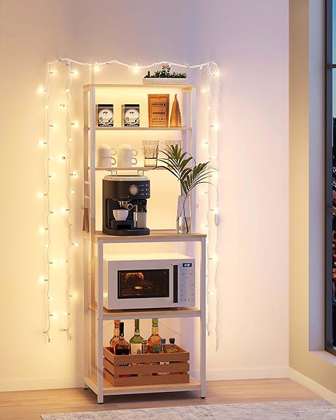 Shelving Unit Vasagle Kitchen shelf CUSTOM 167 cm, white-brown ...