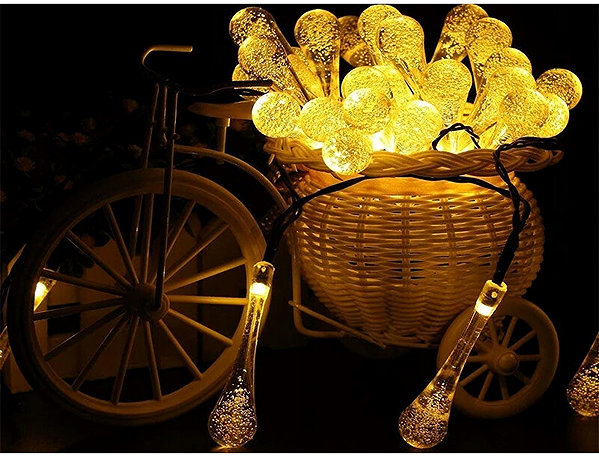 Fényfüzér Verk 12380 Napelemes fényfüzér, 100 LED, meleg fehér ...