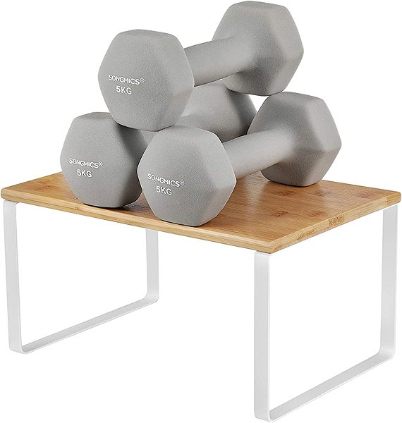 Shelving Unit Songmics and Vasagle Double Shelf Organizer Rick 30 cm white ...