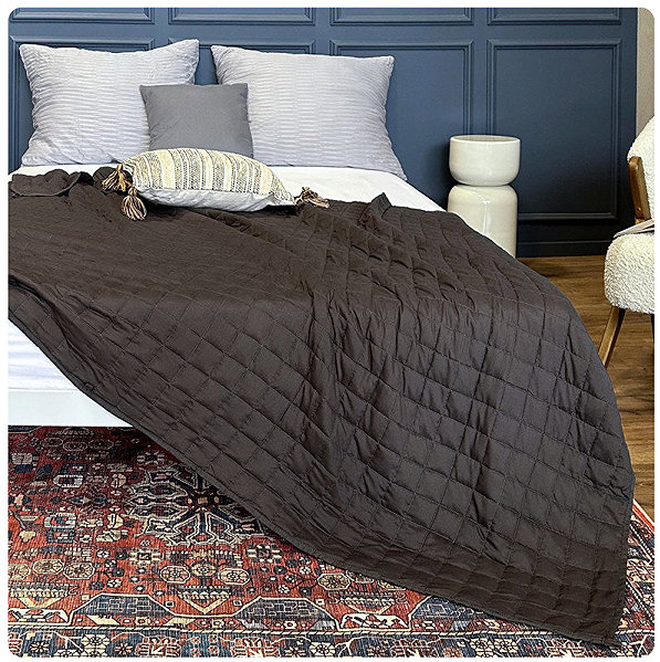 Blanket Posteloholici 1270705 Anti-stress weighted blanket 2 kg, 90 × 120 cm, grey .