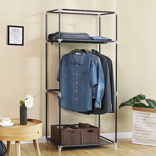 Songmics Yuma Fabric wardrobe grey .