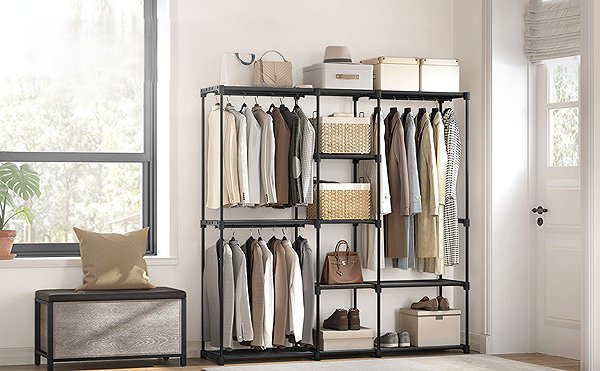 Songmics Melisa Open Wardrobe 182cm black.