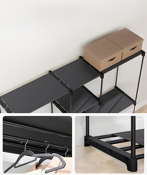 Songmics Melisa Open Wardrobe 182cm black.
