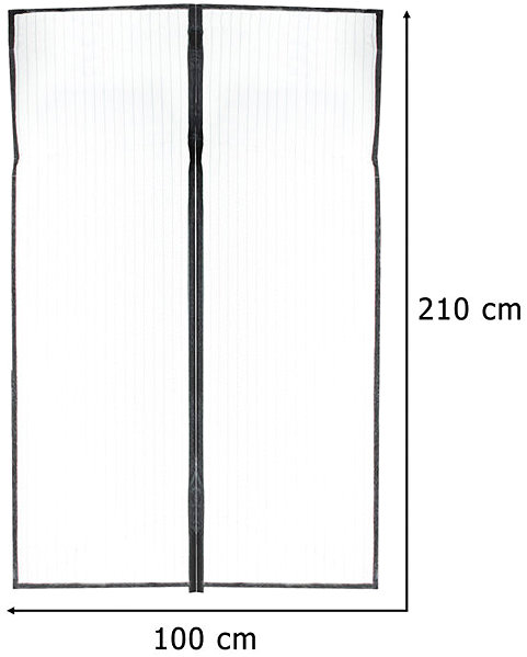 Szúnyogháló Luaro KX3206 Mágneses rovarháló ajtóra 100 × 210 cm, fekete ...