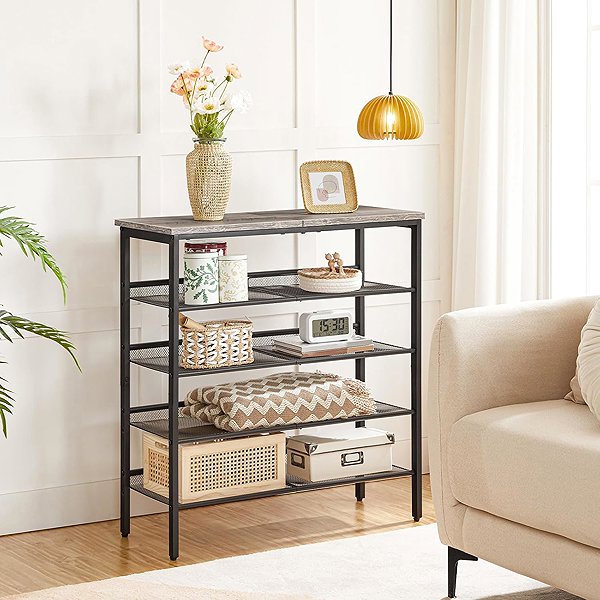 Shoe Rack Songmics and Vasagle Shoe rack Melas 81 cm, black-grey ...